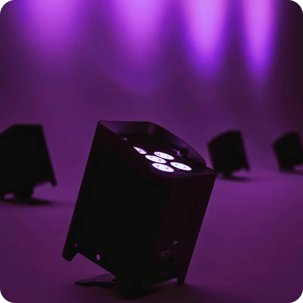 Professionell belysning och ljussättning för bröllopsfest