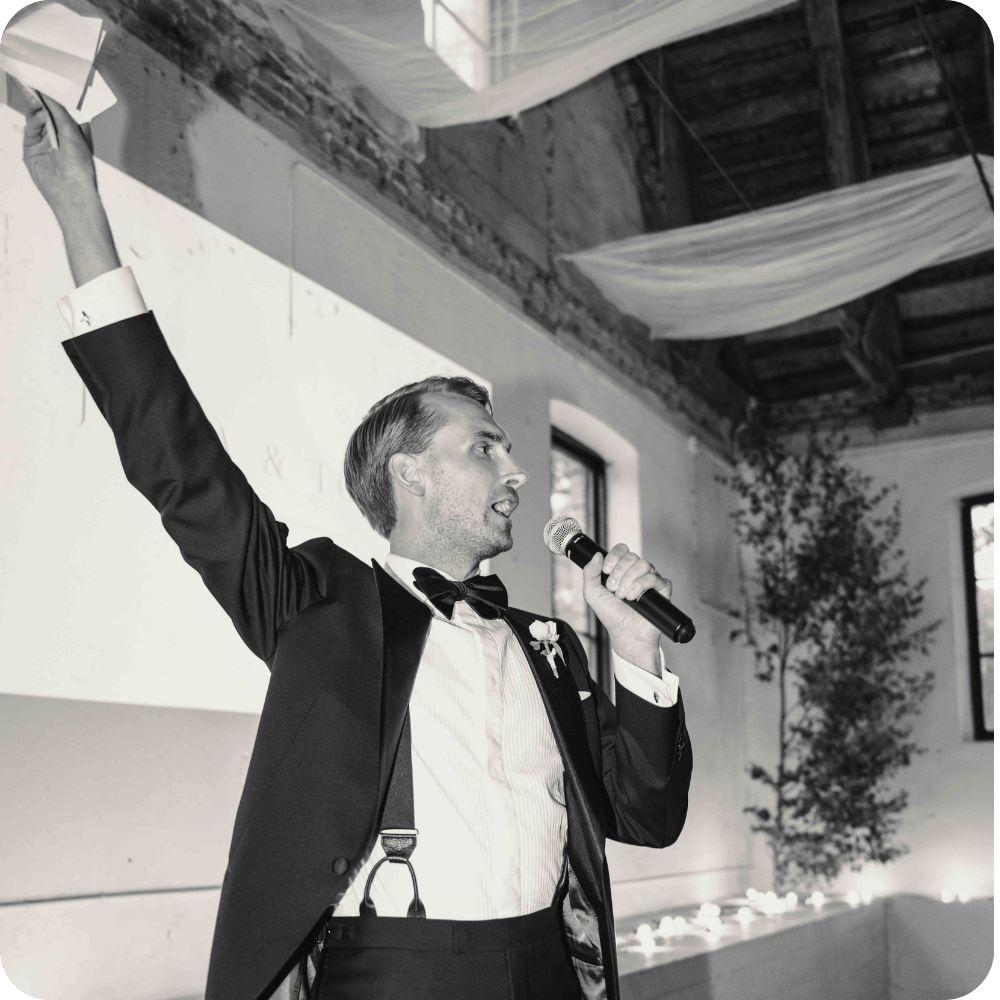 Teknik och ljudutrustning för tal och musik under bröllop