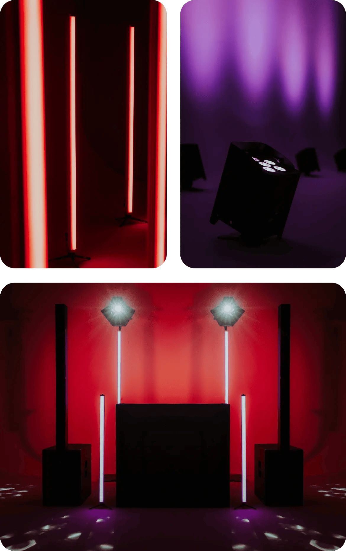 Ljud och ljus teknik för dansgolv på bröllopsfest